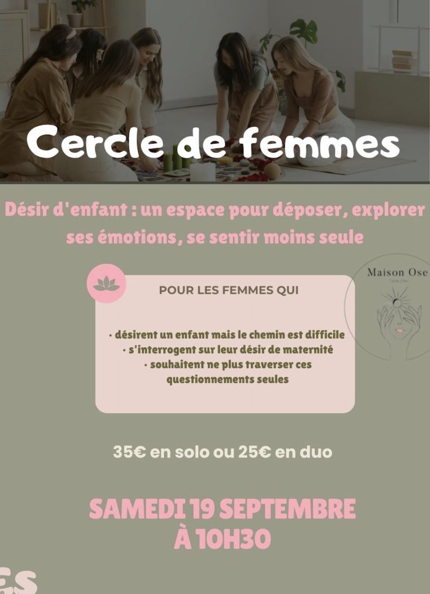 Cercle de femmes, désir d'enfant — infos et inscription